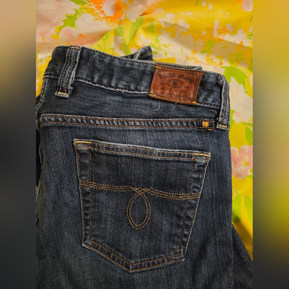 Lucky Brand Lola Boot Dark Denim Jean Size 14 32